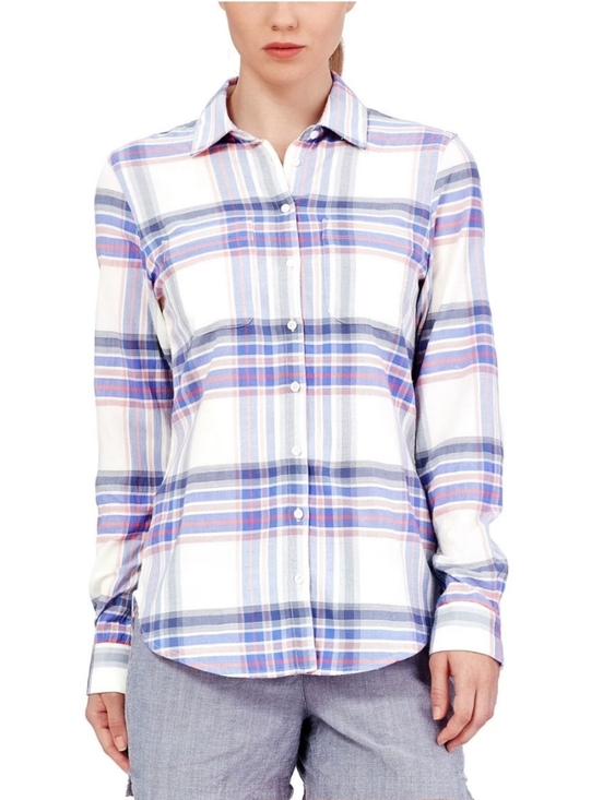 Icebreaker Tops - NWT Icebreaker Cool Lite Kahla Long Sleeve Plaid Button Up Wool Lyocell Blend XS